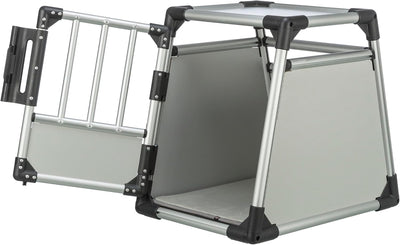 Trixie 39340 Transportbox, Aluminium, S: 48 × 57 × 64 cm, silber/hellgrau 1 Stück (1er