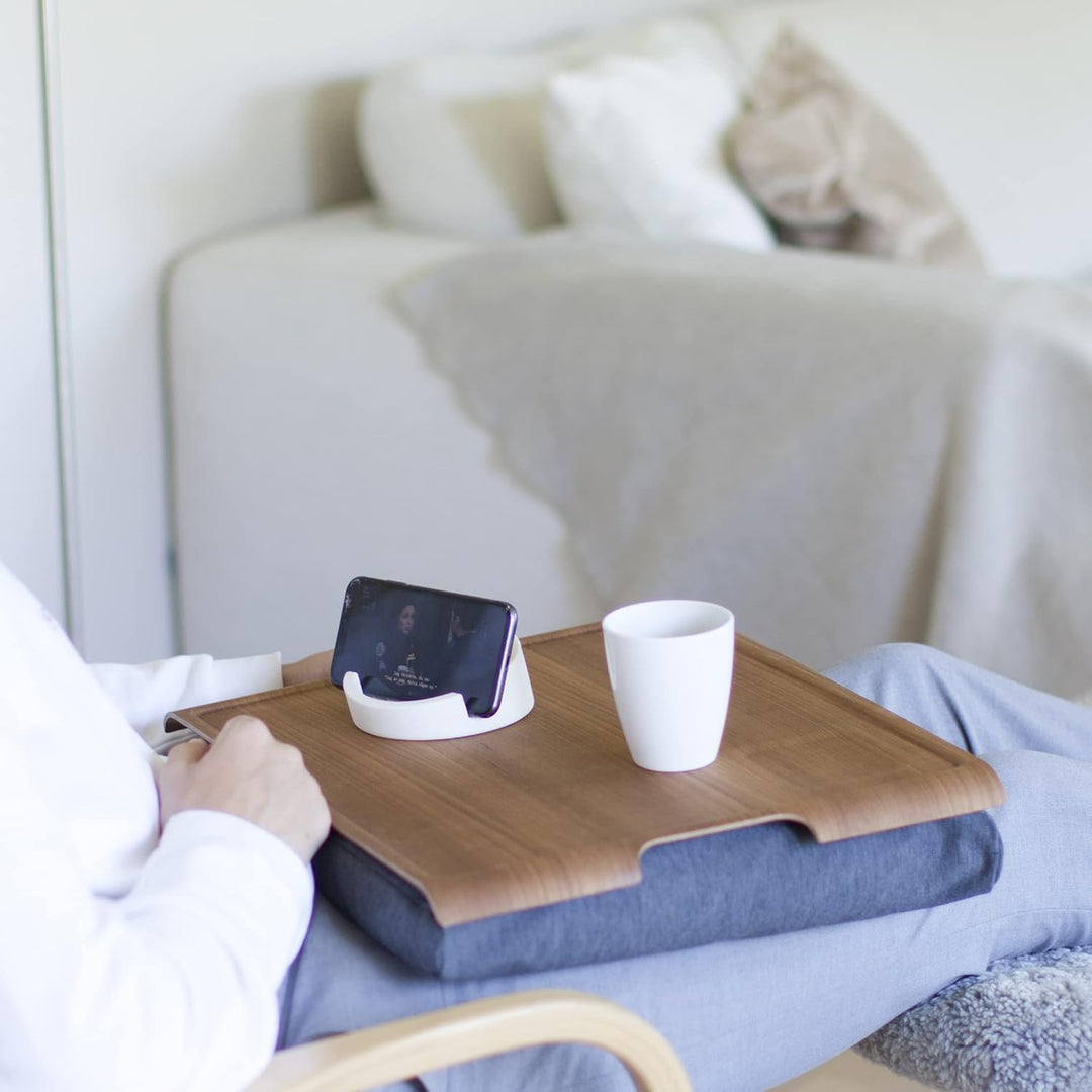 Bosign. Knietablett Laptray mit Sitzsack-Kissen für Laptop, Frühstück. Rutschfestes Tablett. Abnehmb