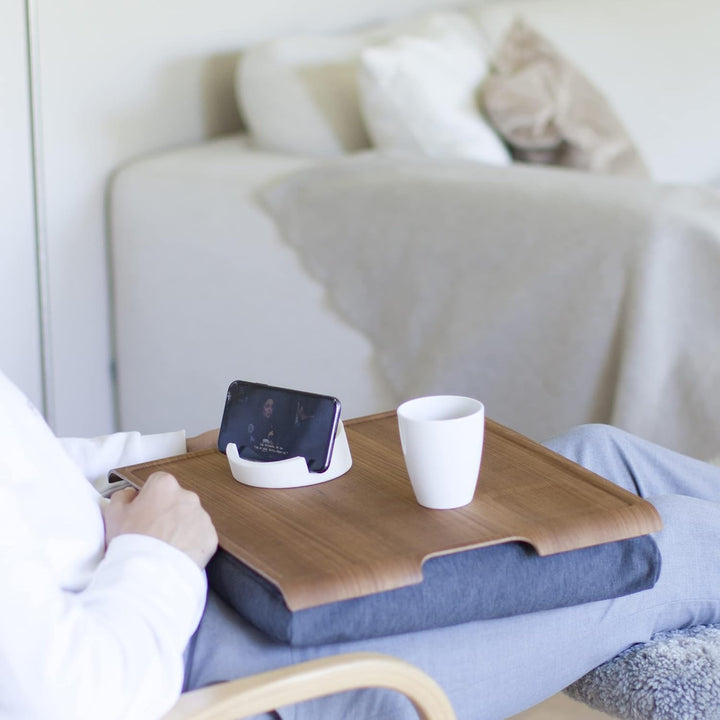 Bosign. Knietablett Laptray mit Sitzsack-Kissen für Laptop, Frühstück. Rutschfestes Tablett. Abnehmb