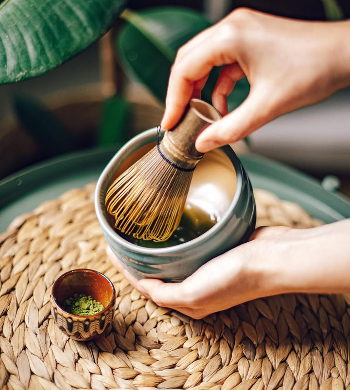 Japan Matcha Set 50g Ceremonial Matcha + Bambus Matchabesen Whisk