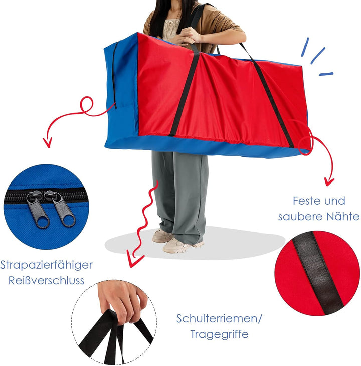 COSTWAY 4 gewinnen Spielaufbewahrungstasche, Tragetasche für Jumbo 4 Gewinnspiel-Tragetasche mit erg
