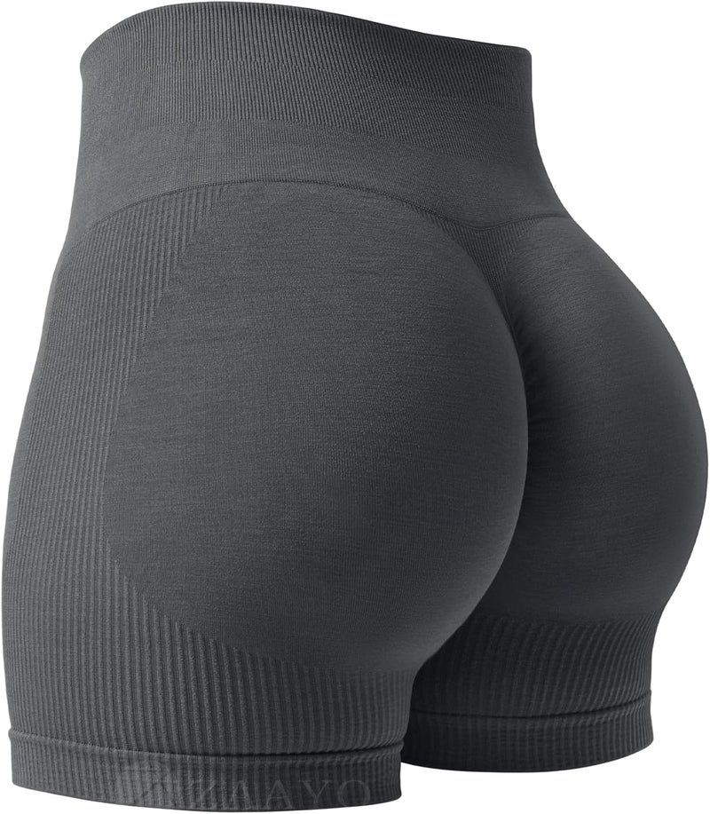 ZAAYO Damen Sport Shorts Workout Auswirkungen Shorts 4.5 "Scrunch Butt Lifting Gym Shorts Nahtlose B