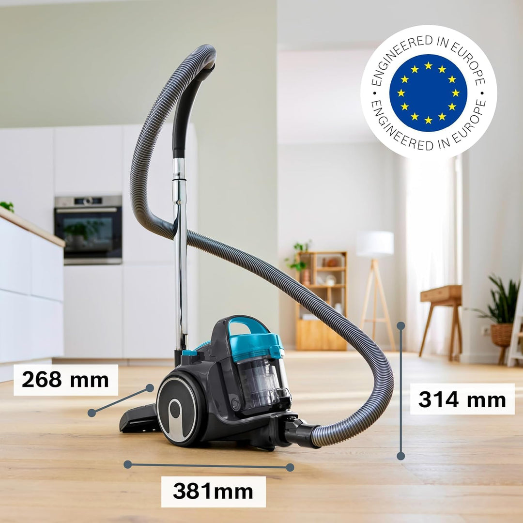 Bosch Home and Garden BGS05X240 GS05 Cleann'n, Beutelloser Staubsauger, kompakt und leicht, türkis,
