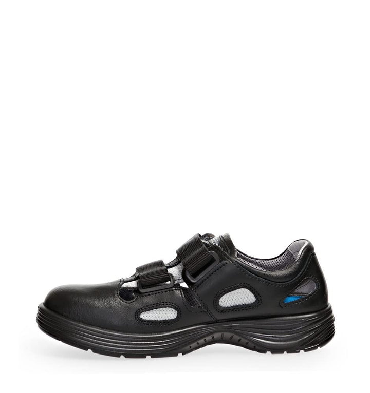 ABEBA 386516 7131036 S1 ESD Sandale, PU-Sohle, Schwarz, 46 Grösse 46 EU, 46 EU