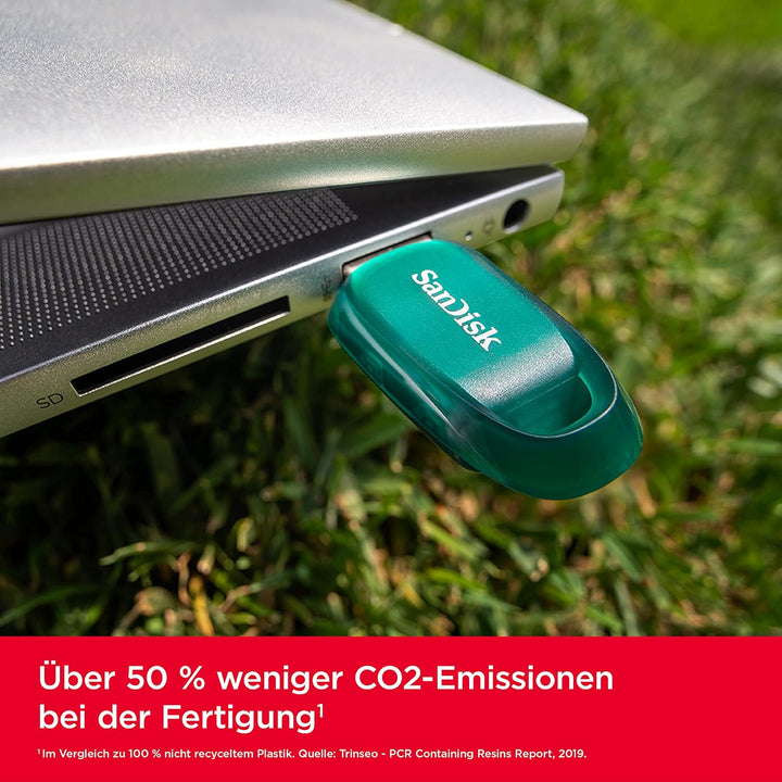 SanDisk Ultra Eco USB 3.2 Flash-Laufwerk 256 GB (Lesegeschwindigkeit bis 100 MB/s, RescuePRO Deluxe,