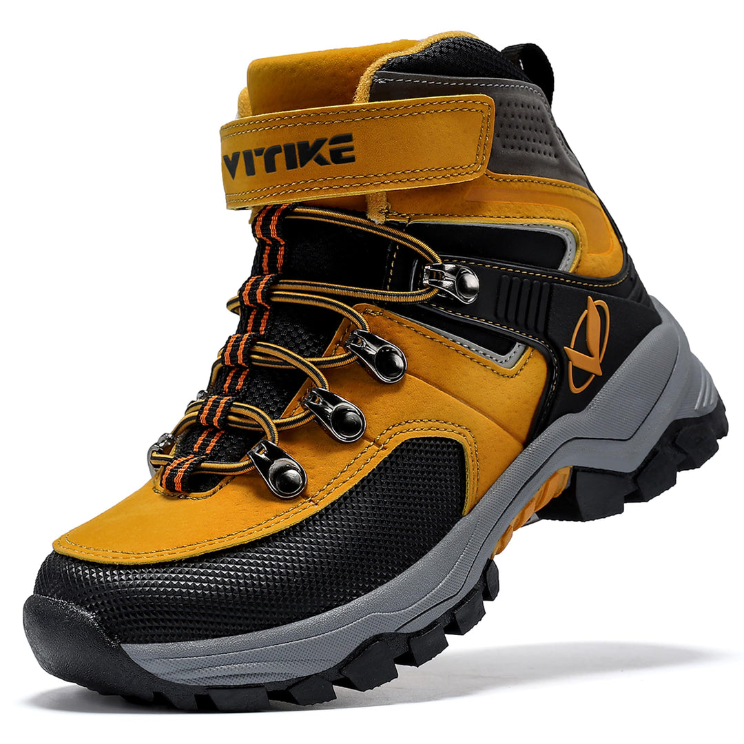 ASHION Winterschuhe Jungen Schneestiefel Kinder Mid Gefütterte Winterstiefel Wanderschuhe Trekking B