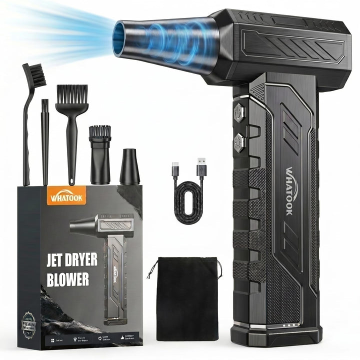 WHATOOK Elektrische Staubgebläse Druckluftspray: A1 Max 250000 RPM Air Duster mit 8000mAh Akku - 4 G