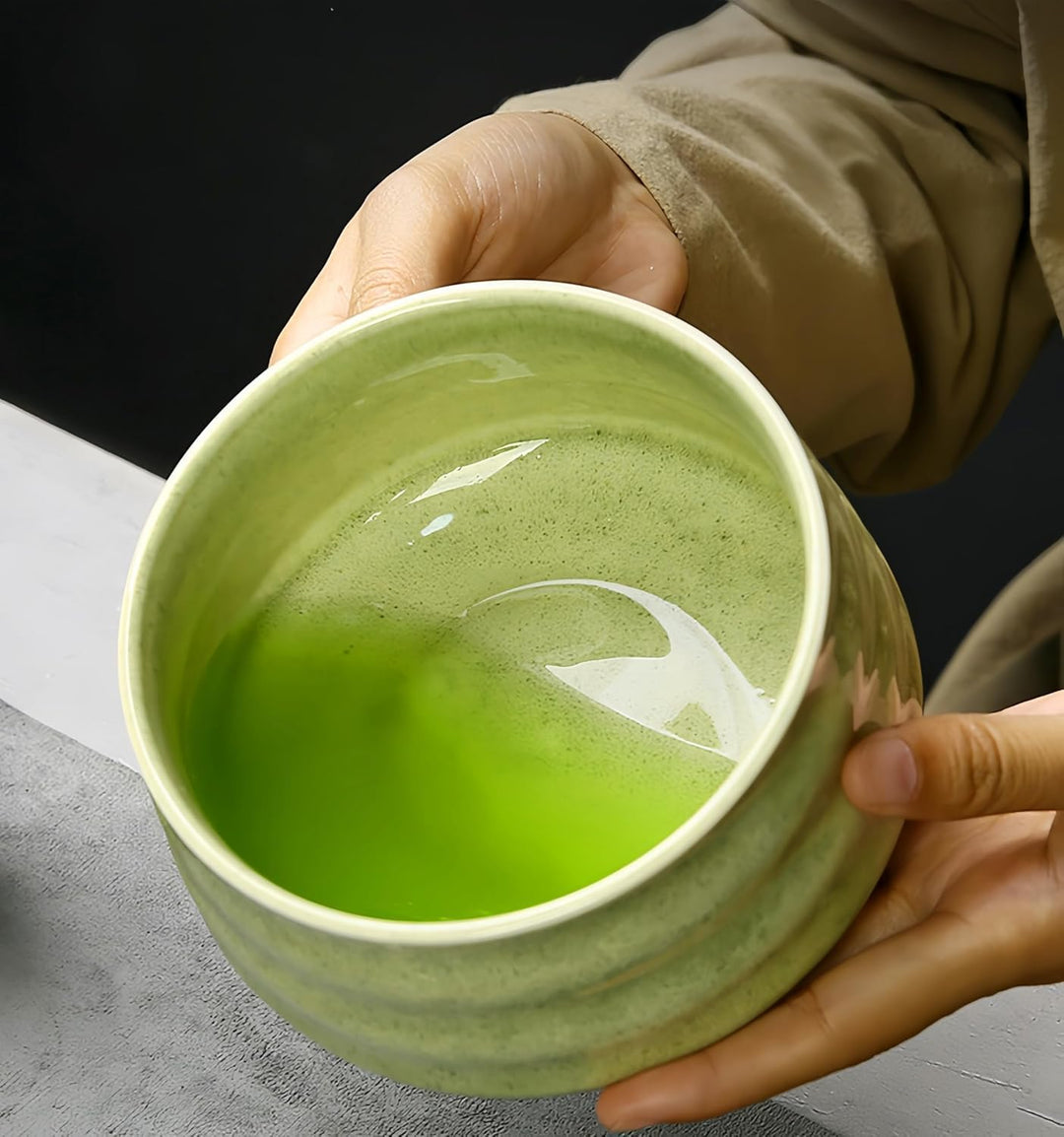 Generisch Traditionelles Japanisches Matcha-Tee-Zeremonie-Set, 5-teilig mit Schale, Halter und Sieb,