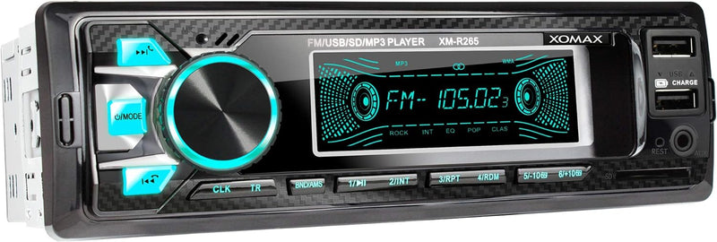 XOMAX XM-R265 Autoradio mit Bluetooth Freisprecheinrichtung I Smartphone Ladefunktion über 2. USB An