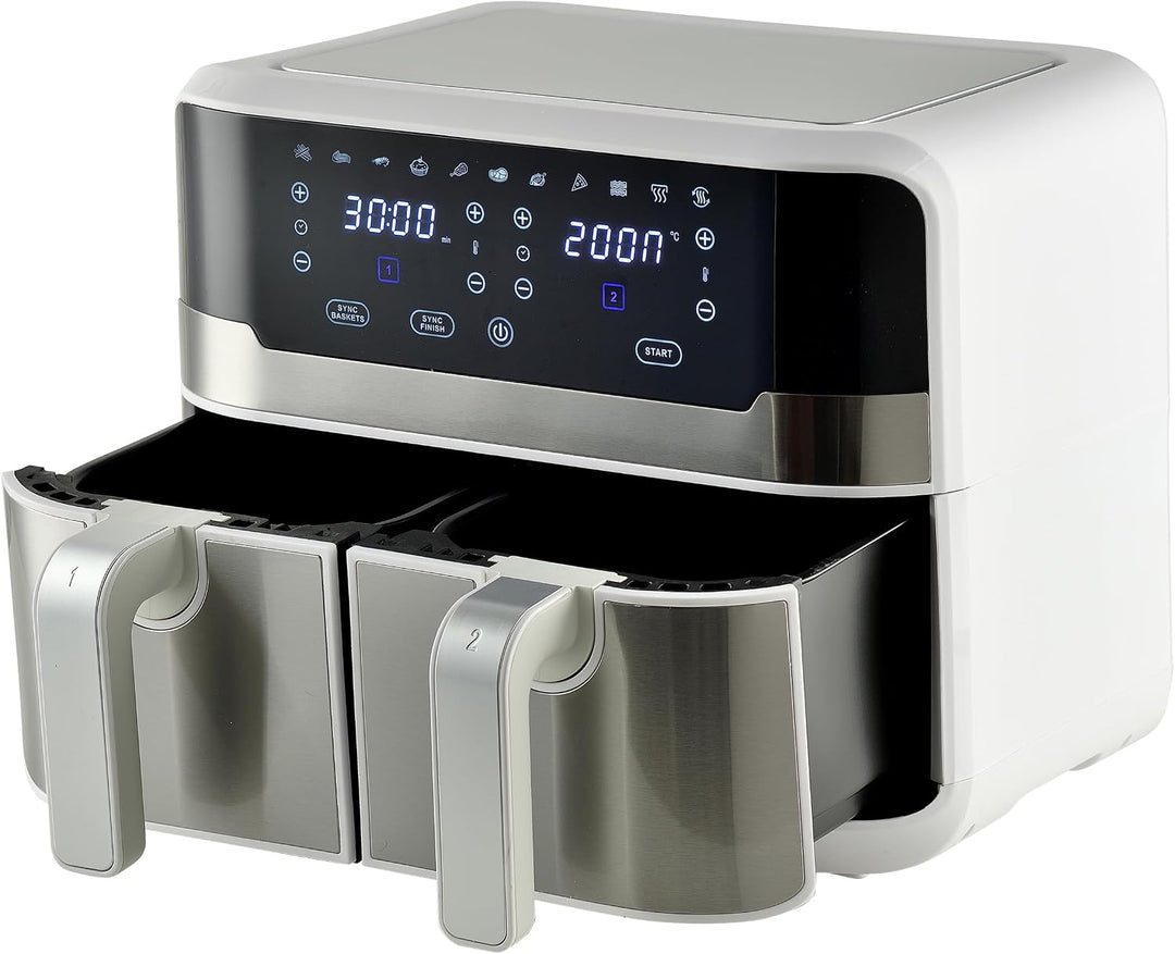 MasterPRO Rocket Duo 900 - Doppelöl ohne Öl - Weiss - 9 l und 2400 W Kapazität