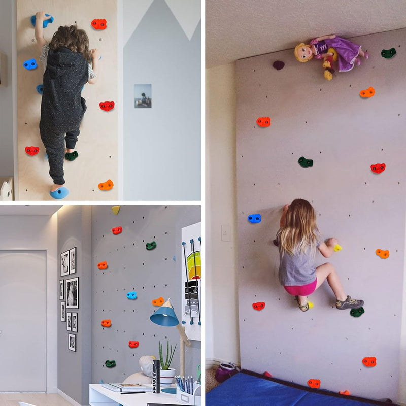 CHAIRLIN Klettersteine Kinder Klettergriffe für Spielturm Kletterwände, für Baumklettern bunt für ei