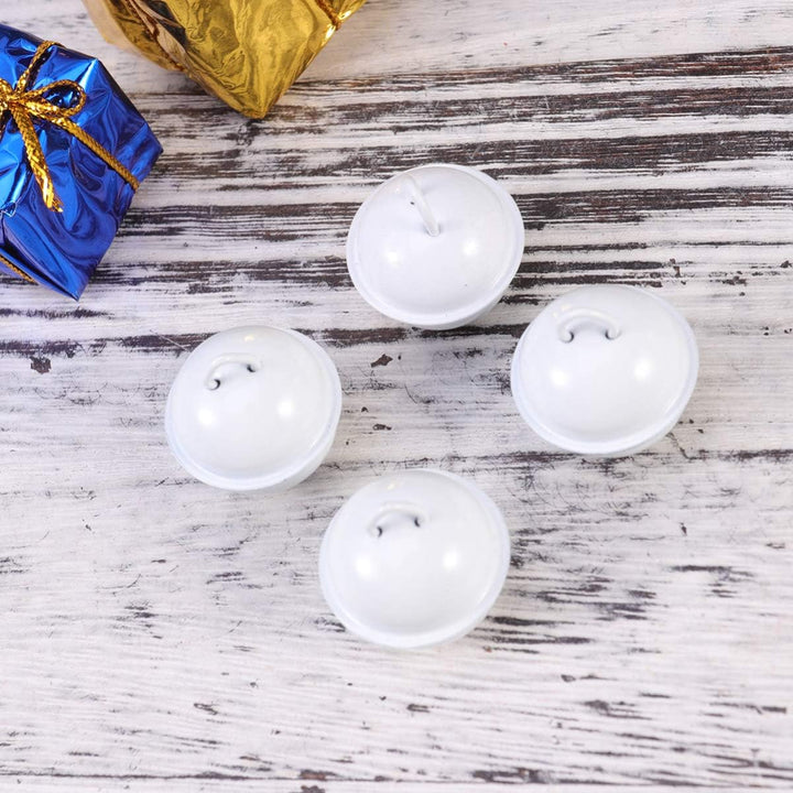 VORCOOL 50 Pcs 22mm Bunter Weiss Glocke，Farben Weiss Schellen Bunte Metallglöckchen，Glöckchen zum Ba
