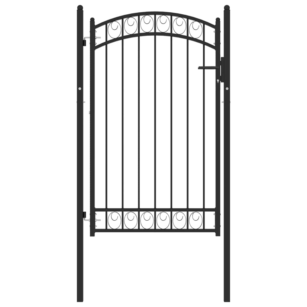 WIFESE 102x200 cm Schwarz Zauntor GartentüR Gartentor Gartenzaun Doppelstabmattenzaun Gartenzaun Kom
