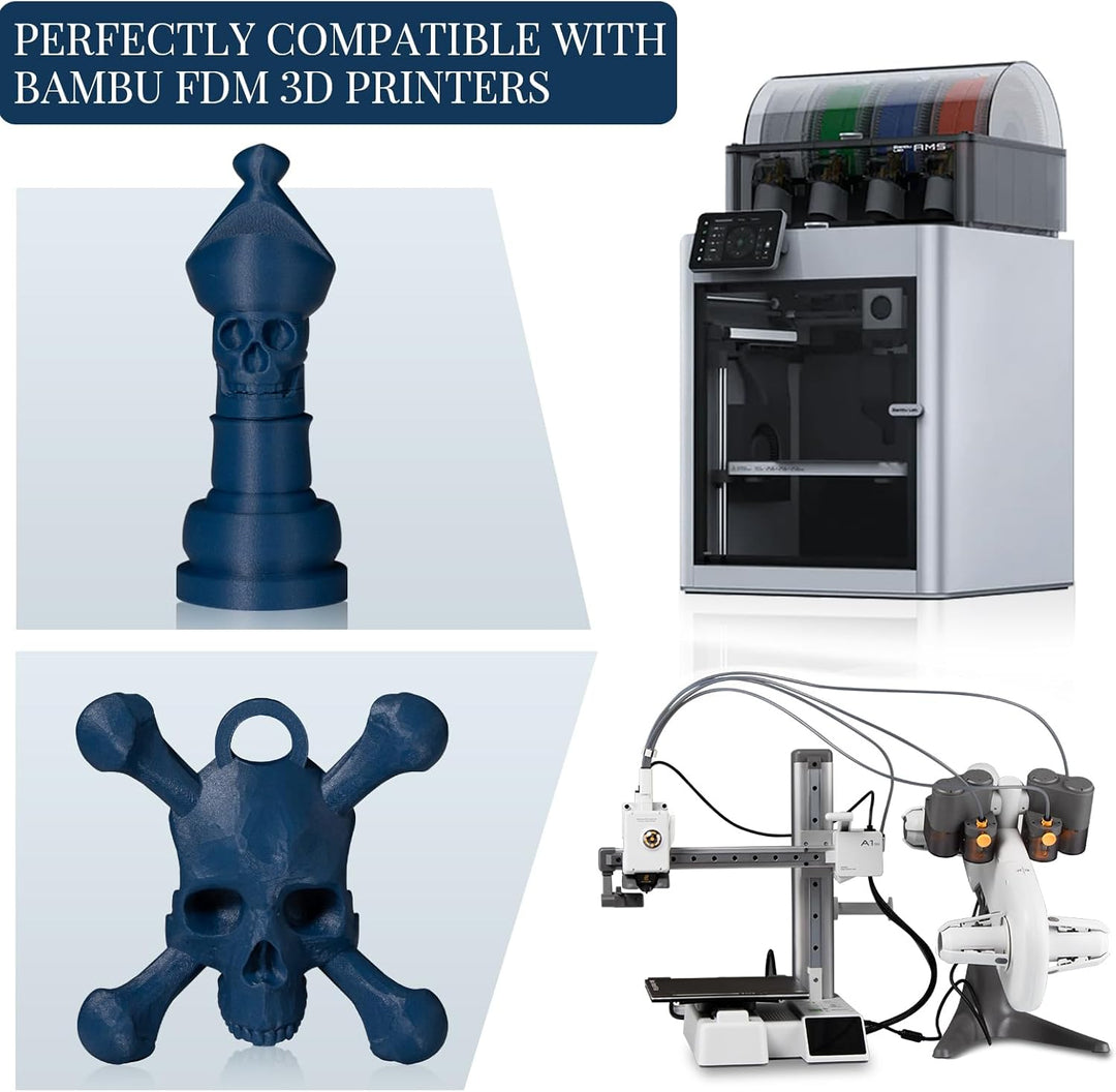 TINMORRY Carbon Fiber PETG Filament 1.75 mm, Stärker Zähigkeit PETG CF 3D Drucker Filament, Passt fü
