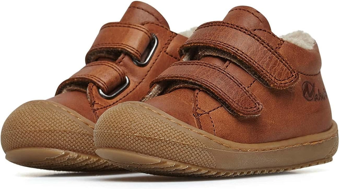 NATURINO Lauflernschuhe mit Wollfutter, Cognac
