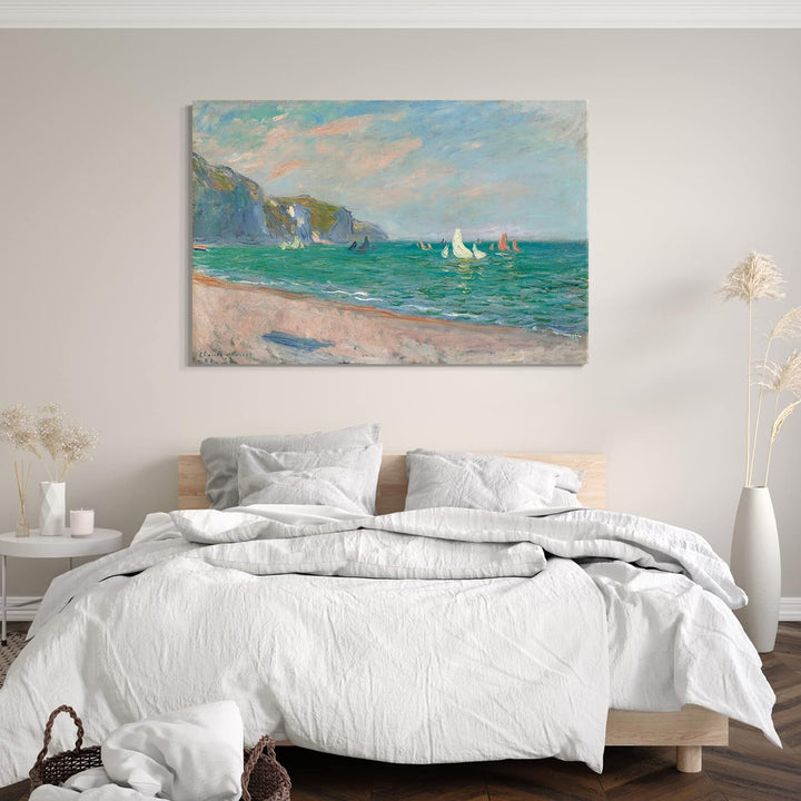 Printed Paintings Leinwand (80x60cm): Claude Monet - Boote vor den Klippen von Pourville 80x60 cm, 8