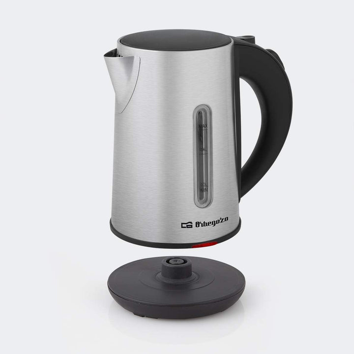 Orbegozo KT 6022 - Elektrischer Wasserkocher, 0,8 Liter Fassungsvermögen, Edelstahl, automatische Ab