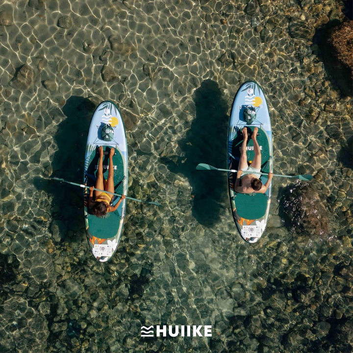 HUIIKE Stand Up Paddling Board mit Zubehör, Paddel, Finnen, Pumpe. Paddle Sup Board Aufblasbar Hohe