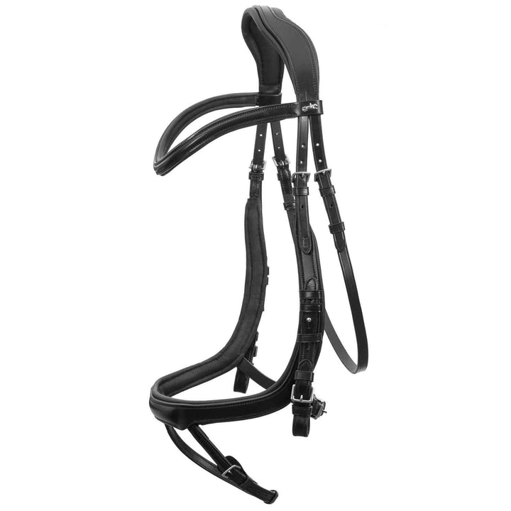 Schockemöhle Equitus Alpha Anatomic Special Snaffle Bridle Schwarz Cob, Schwarz Cob