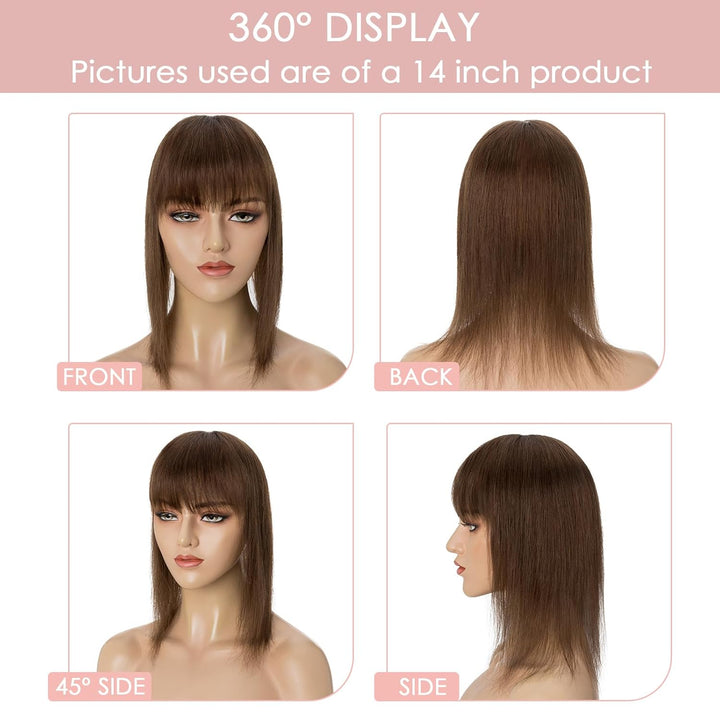 Topper Extensions Haarteile Echthaar Clip in Extensions Echthaar Weich Natürlich Glatt Toupet Haarve