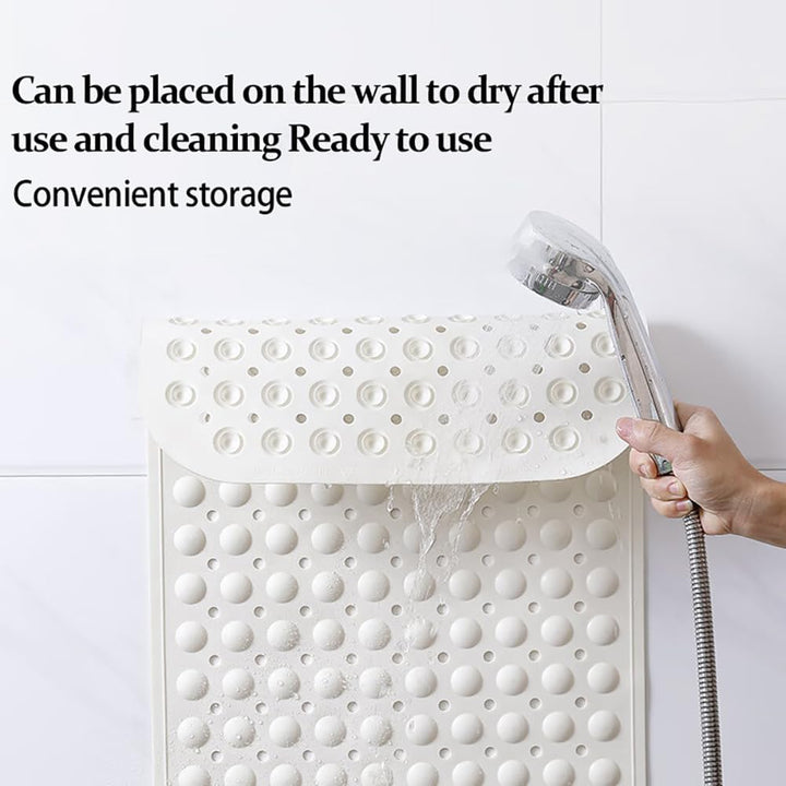 Duschmatte rutschfest 90x60cm,Antirutschmatte Dusche mit Ablauflöchern,Duscheinlage rutschfest mit S