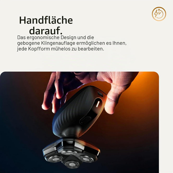 MANSCAPED The Dome Shaver Plus Herren Kopfrasierer – Vier Doppelspur-Rotationsklingen mit SkinSafe &amp;