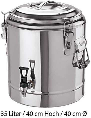 Doppelwandiger Thermogetränkebehälter 35 Liter Edelstahl TGB_35, TGB_35