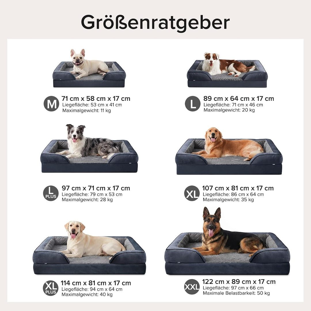 JOEJOY Orthopädisches Hundebett Mittelgrosse Hunde, Memory Foam Hundesofa, Abnehmbarem Waschbares Hu