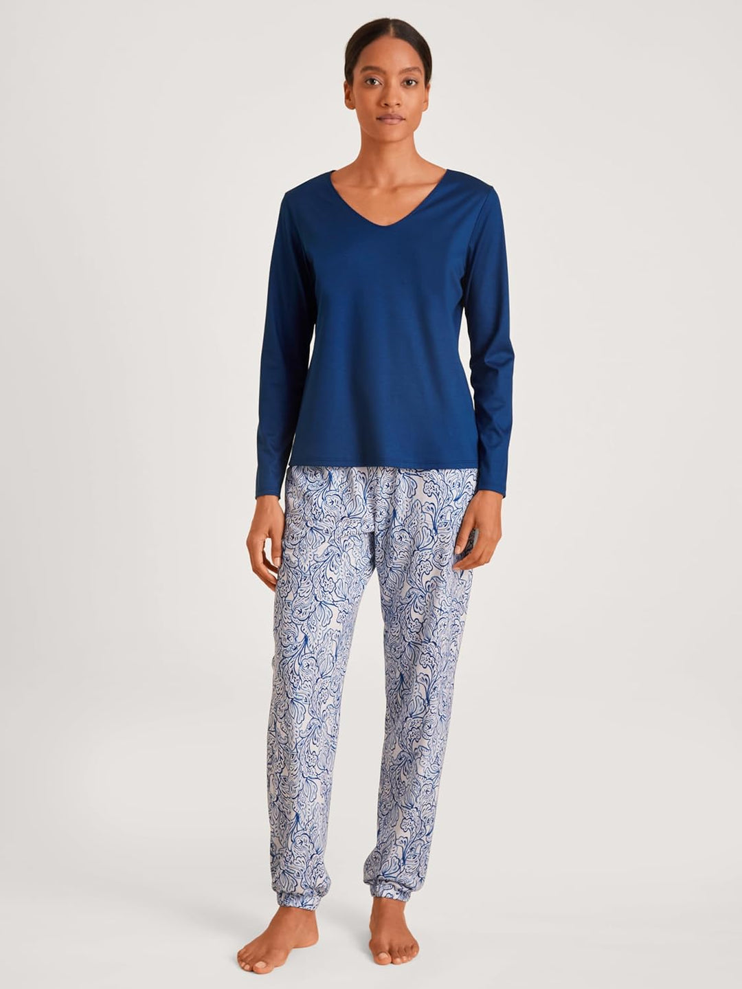 CALIDA Damen Favourites Paisley T-Shirt 32-34 Sodalite Blue, 32-34 Sodalite Blue