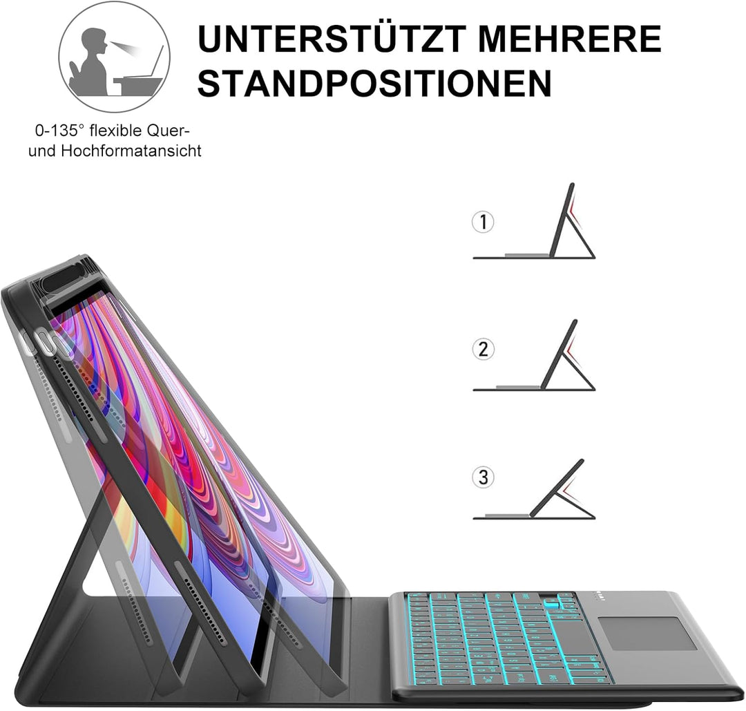 IVEOPPE Tastatur für Redmi Pad Pro 12.1, Hülle Tastatur für Redmi Pad Pro 2024 Con Touchpad, Bluetoo