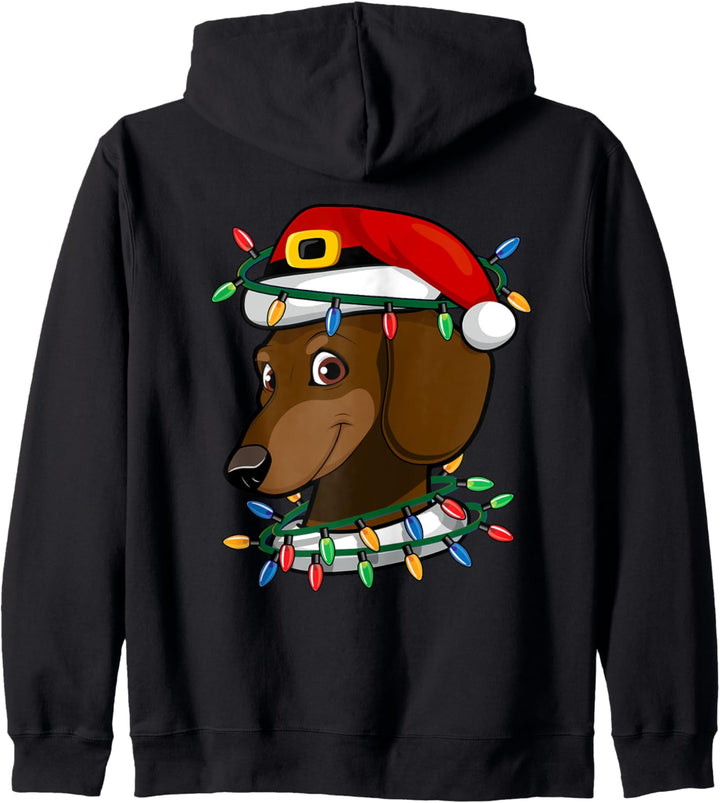 Dachshund Christmas Dog Santa Hat For Doxie Dog Lovers Kapuzenjacke