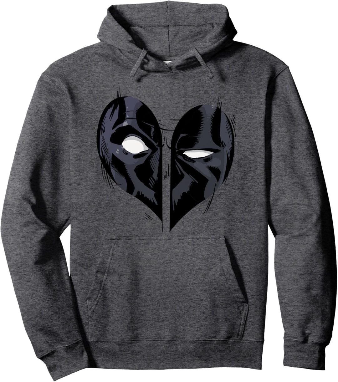 Marvel Deadpool Black Heart Eyes Pullover Hoodie