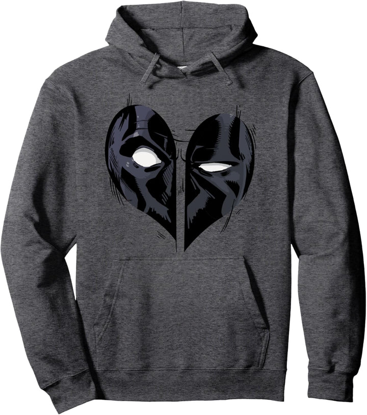 Marvel Deadpool Black Heart Eyes Pullover Hoodie