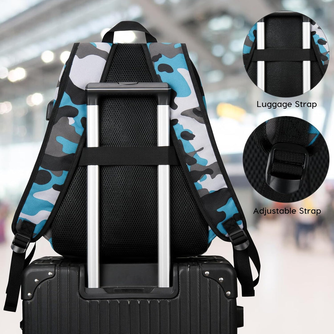 YAMTION 17,3 Zoll Schulrucksack Jungen Teenager Rucksack Laptop Herren,Schulranzen Schultasche für U
