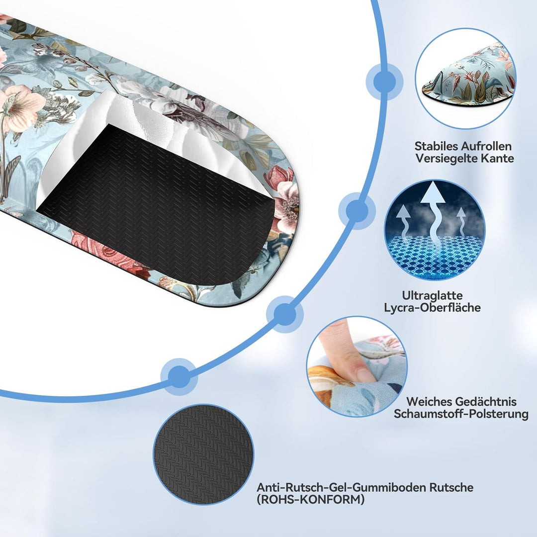 TECKNET Mauspad mit Handauflage, Gelkissen Mousepad und Ergonomische Memory Foam Tastatur Handgelenk
