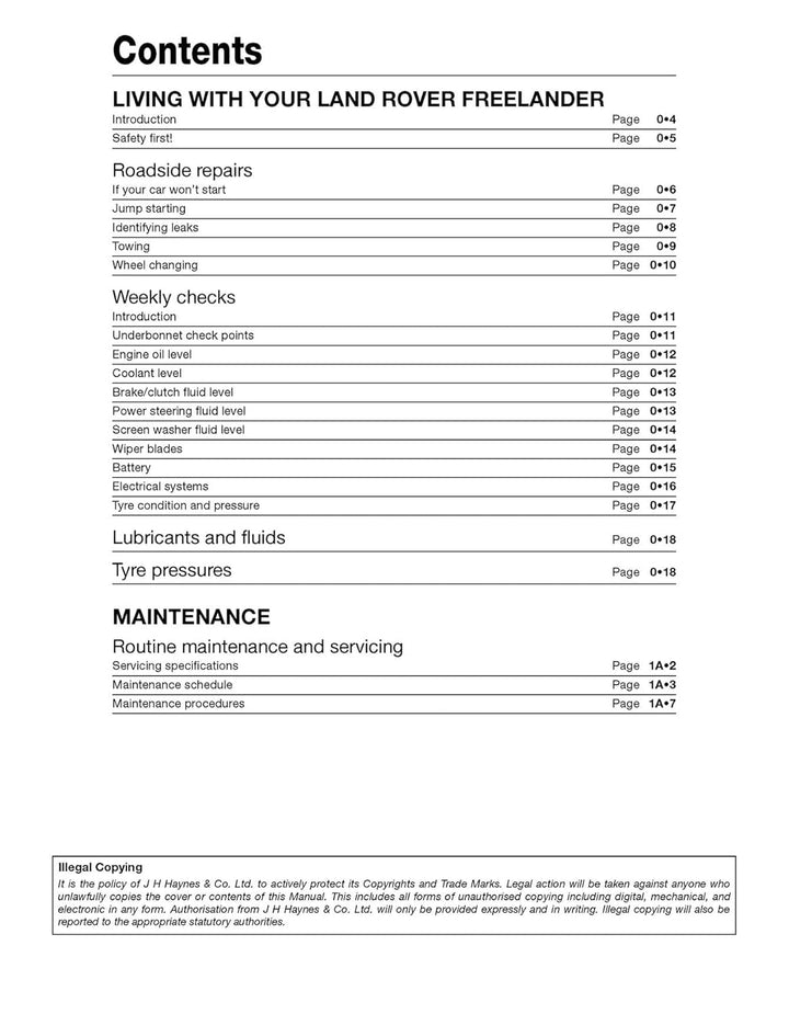 Land Rover Freelander (Nov 06 to 14) (56 to 64 reg) Diesel: step-by-step maintenance and repair, Tas