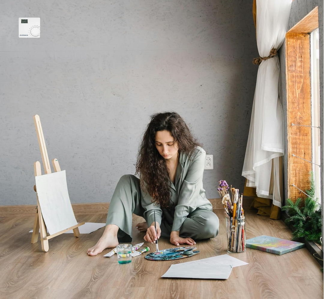 Matosio TH610 Kabelloses Thermostat mit Empfänger, Kesselthermostat, batteriebetriebener Raumthermos