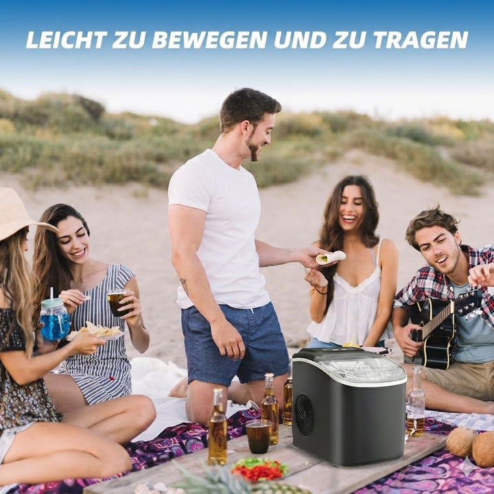 Eismaschine Arbeitsplatte, 11,79 kg in 24 Stunden, 9 Eiswürfel bereit in 6 Minuten mit 2 Grössen Kug