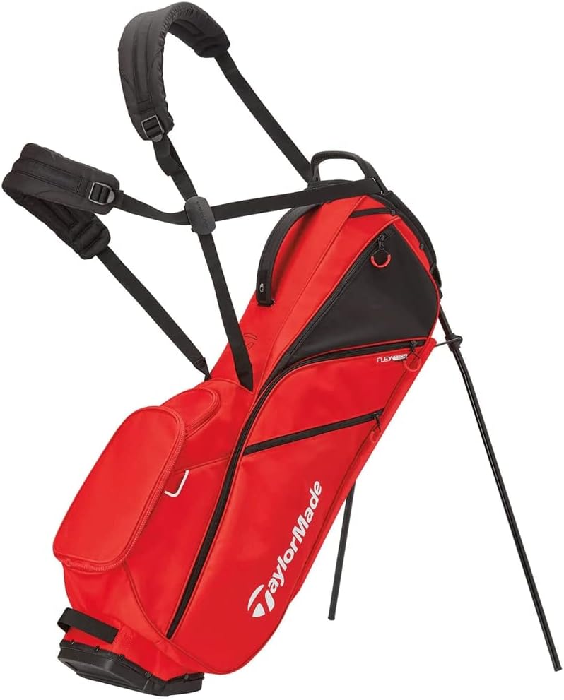 Taylormade FlexTech Lite Standtasche 2022 Rot, Schwarz und Weiss, Rot, Schwarz und Weiss