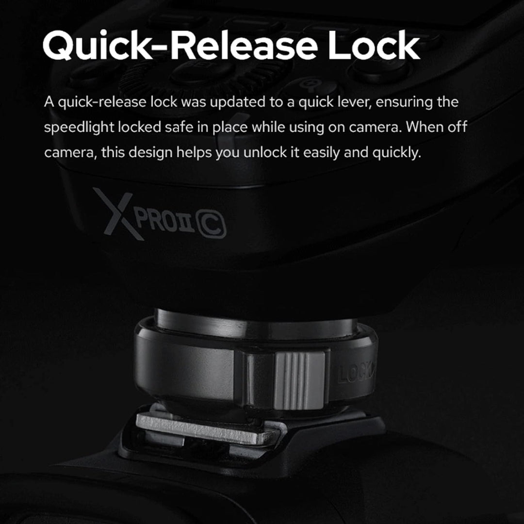 Godox XPro XProII-C Trigger für Canon, Godox Flash Wireless Transmitter TTL 2.4G HSS 1/8000S Bluetoo
