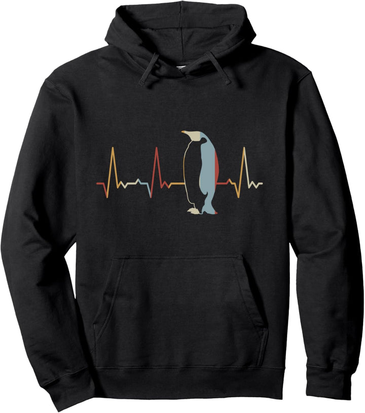 Herzschlag Pinguin Pullover Hoodie