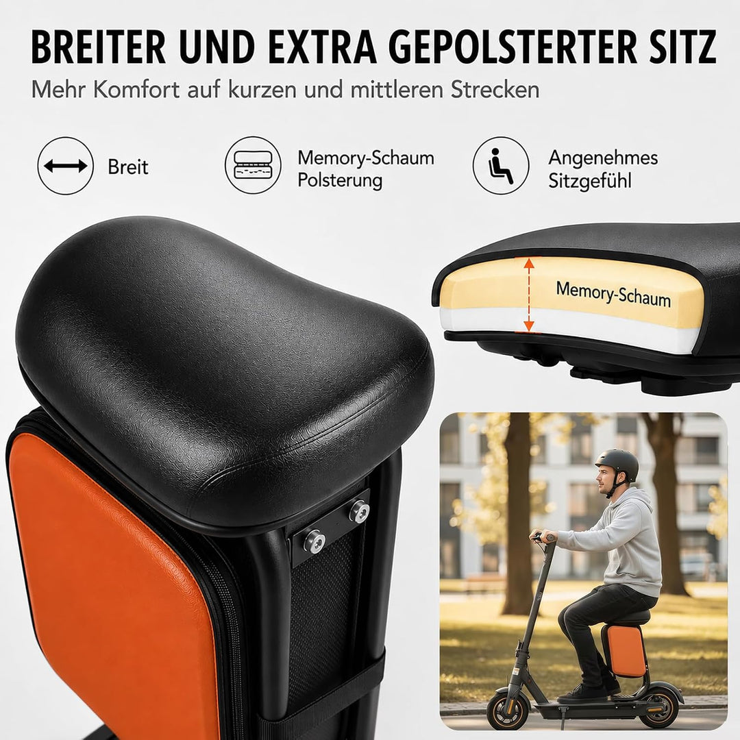 E Scooter Sitz für Segway Ninebot G30D, G30D II &amp; MAX G30 | nicht für MAX G3 – Elektroroller Sitz mi