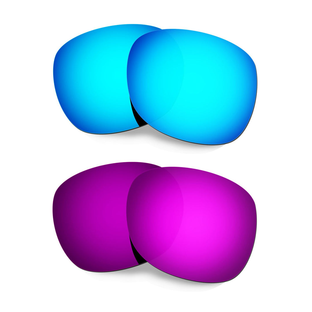 HKUCO Mens Replacement Lenses For Oakley Garage Rock Sunglasses Blue/Purple, Blue/Purple
