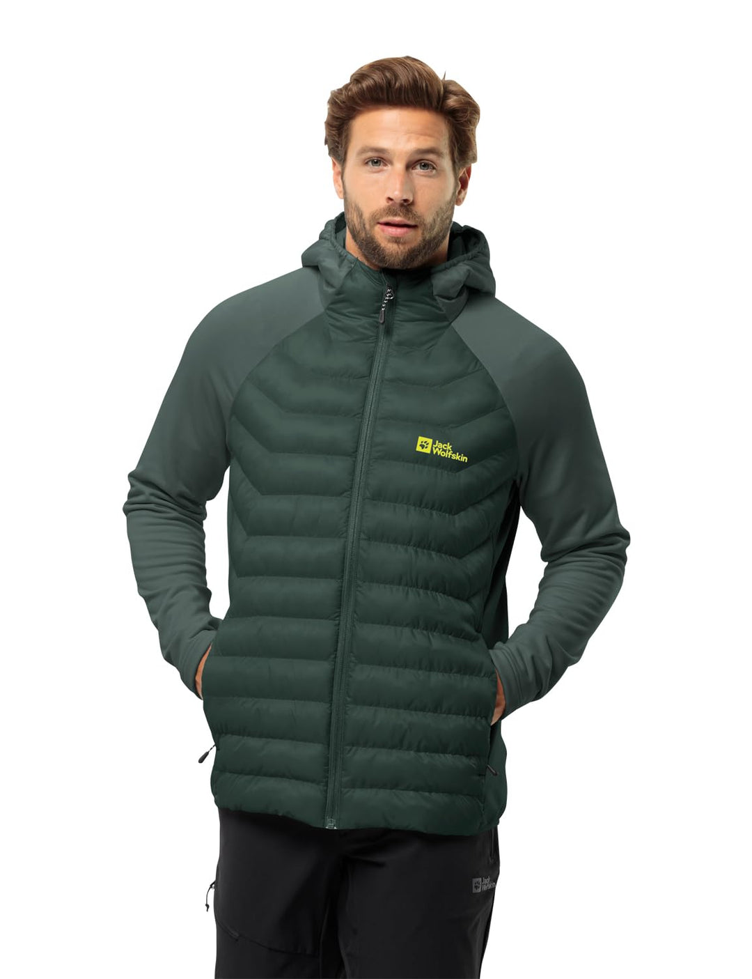 Jack Wolfskin Herren Routeburn Pro Hybrid Jacke S black olive, S black olive