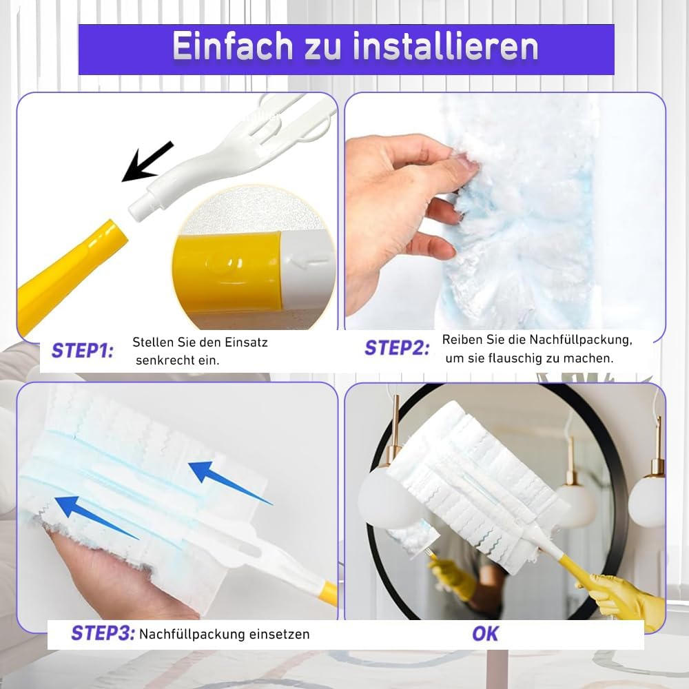102 Stück Staubmagnet Kompatibel mit Swiffer Staubmagnet Nachfüllpack,Einweg Magnet Staubwedel für S