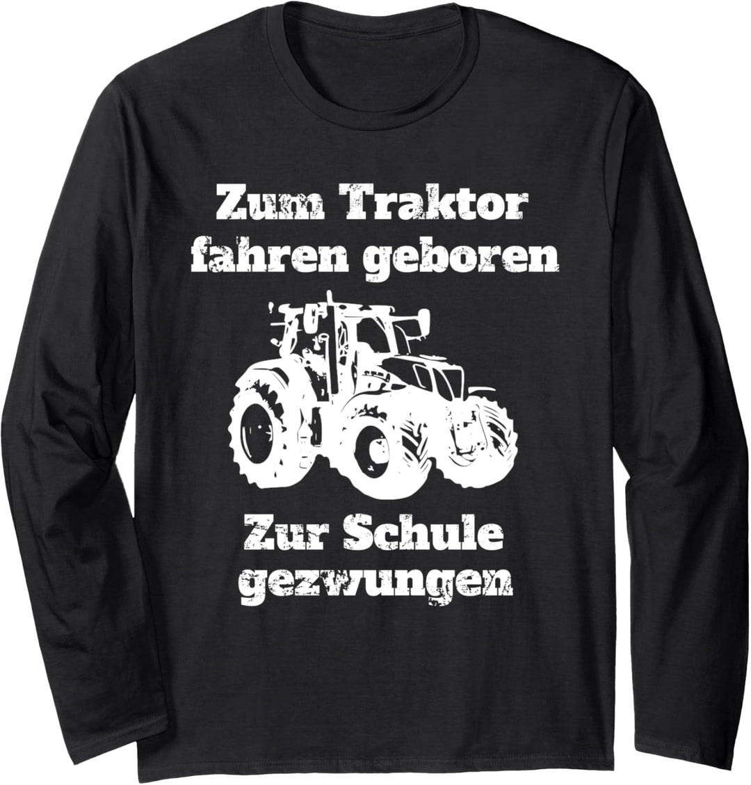 Landwirt Landwirtschaft Traktor Trecker Kinder Sohn Schule Langarmshirt