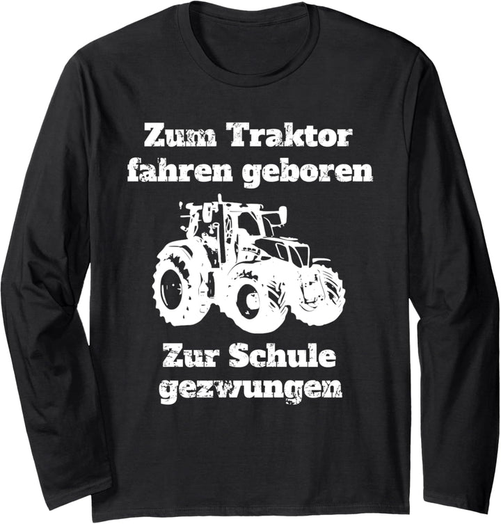 Landwirt Landwirtschaft Traktor Trecker Kinder Sohn Schule Langarmshirt