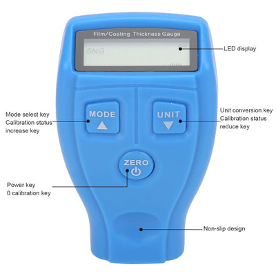 Schichtdickenmessgerät, GM200A 0 ~ 1,80 Mm Professioneller Autolack-Schichtdickenprüfgerät für Auto-