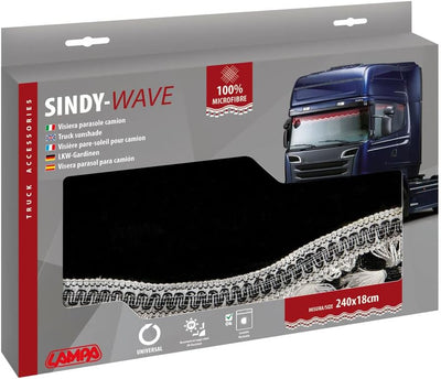 Sindy Sonnenblende schwarz Mikrofaser LKW