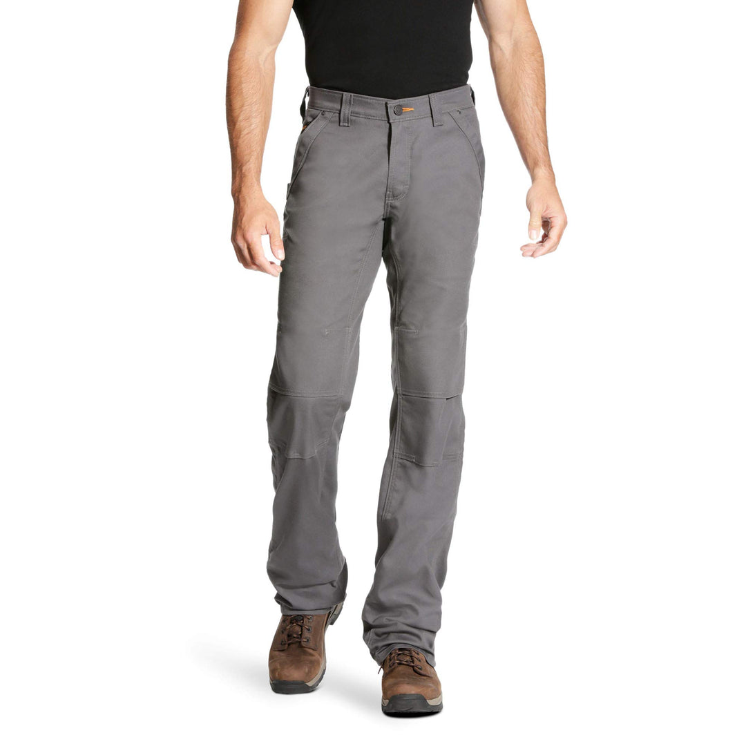ARIAT Herren Arbeitshose Rebar M4 Herren-Arbeitshose, Stretch-Canvas 32W / 36L Grau, 32W / 36L Grau